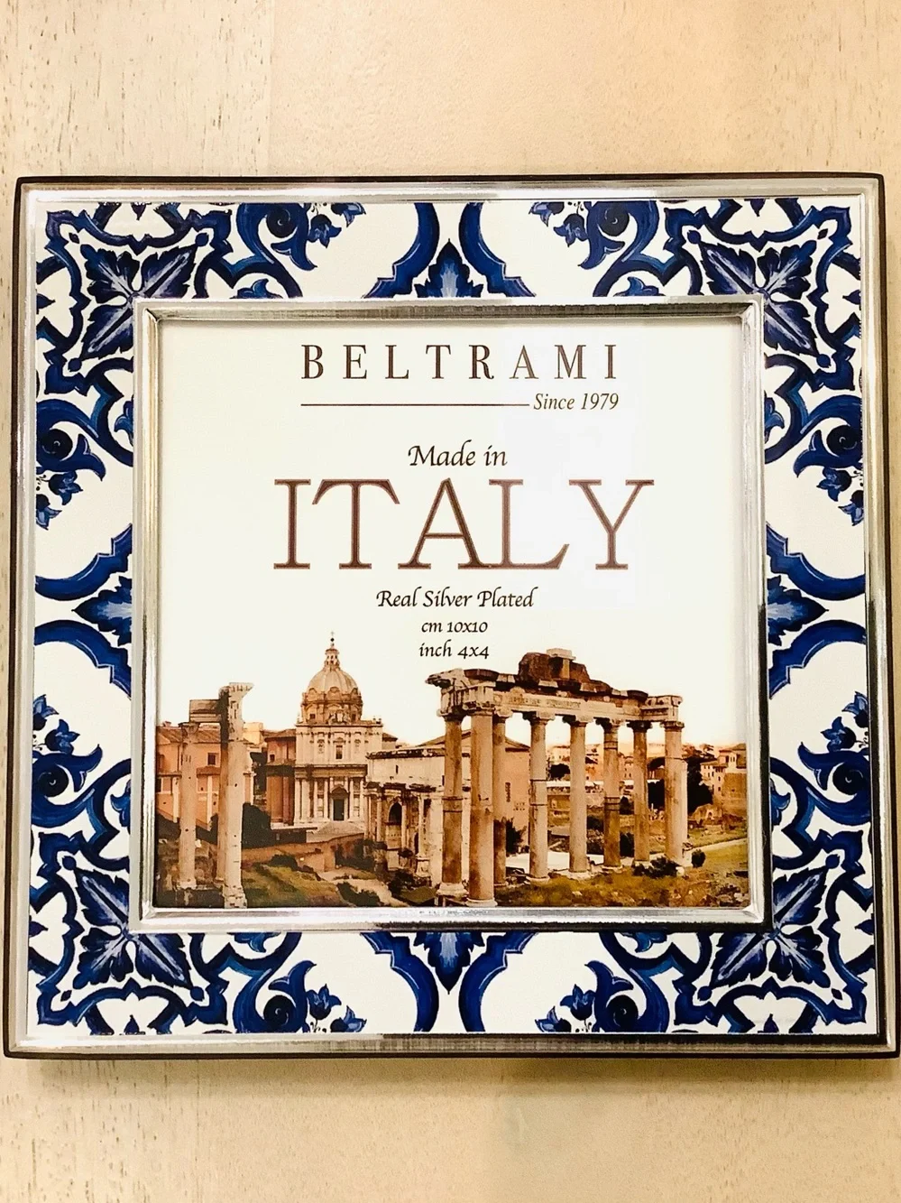 Beltrami Italian Tile Print Picture Frame